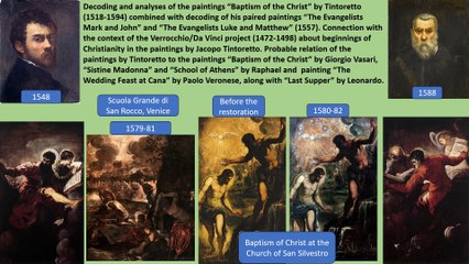 Tintoretto - paintings of Tintoretto related to the Verrocchio/Da Vinci project.