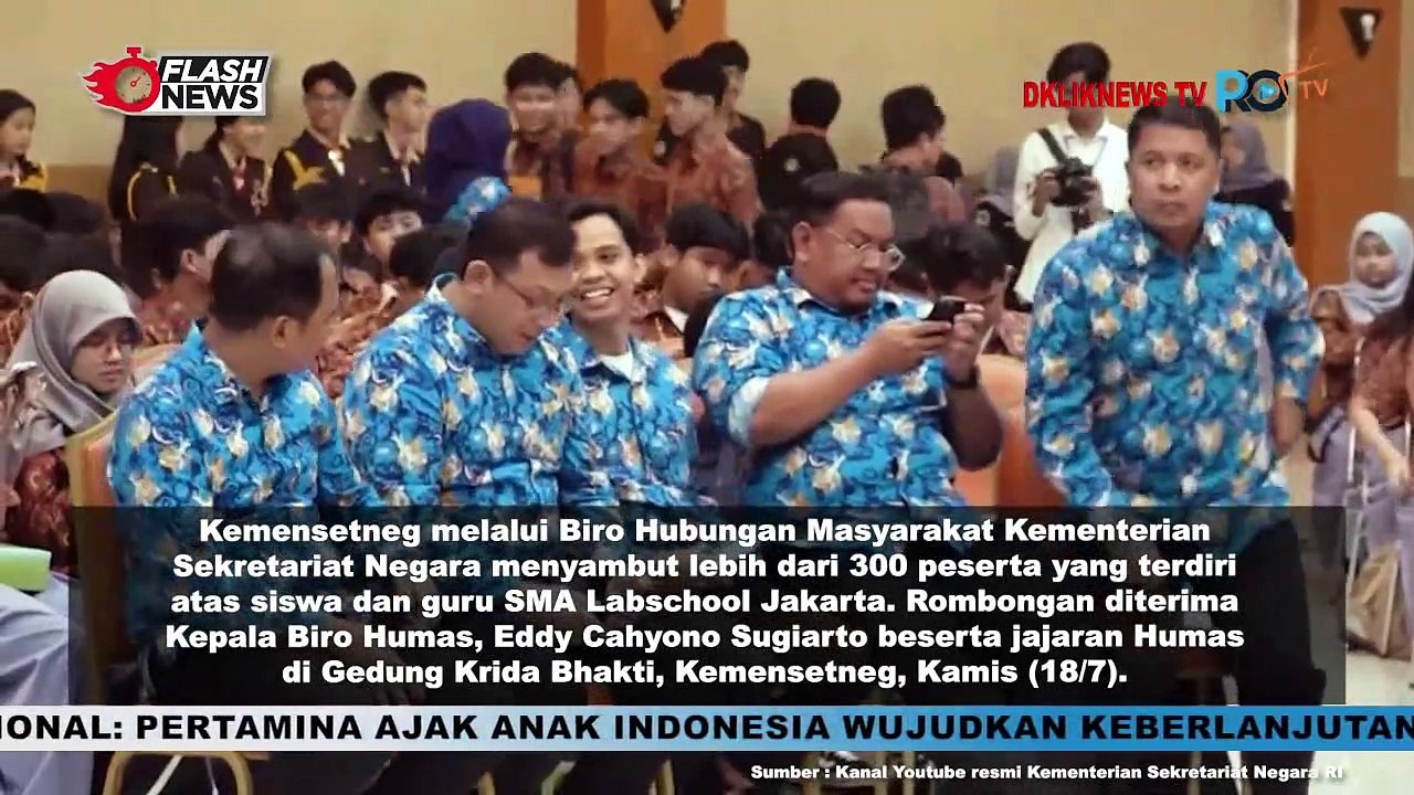 Gaungkan Perayaan HUT RI Ke-79 Kemensetneg Terima Kunjungan SMA Labschool Jakarta