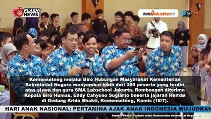 KEMENSETNEG TERIMA KUNJUNGAN SMA LABSCHOOL JAKARTA DALAM RANGKA MENYAMBUT HUT RI KE-79