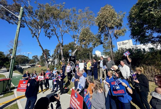 Sutherland Branch of the NSW Nurses and Midwives Association rally