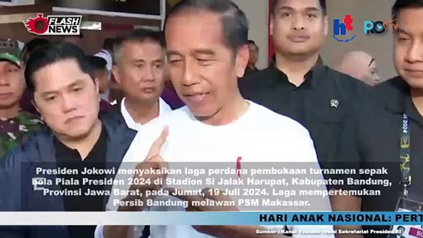 Saksikan Laga Perdana Piala Presiden 2024, Presiden Jokowi - Makin Banyak Kompetisi, Makin Baik