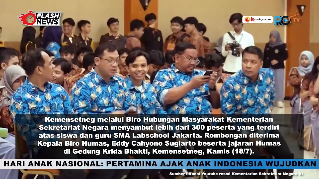 Gaungkan Perayaan HUT RI Ke-79, Kemensetneg Terima Kunjungan SMA Labschool Jakarta