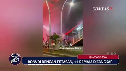 Konvoi dengan Petasan, 11 Remaja Ditangkap  Polisi di Jalan Raya Ciledug