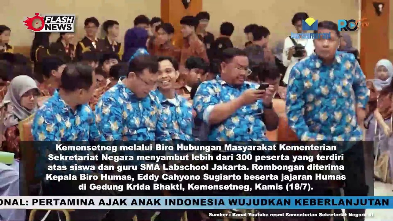 Gaungkan Perayaan HUT ke-79 RI, Kemensetneg Terima Kunjungan SMA Labschool Jakarta