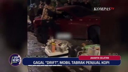 Gagal Drift, Mobil Tabrak Penjual Kopi di Pondok Indah