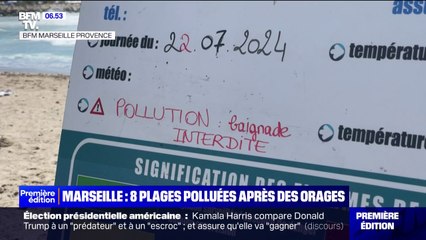 Marseille: huit plages interdites à la baignade en raison d'eaux polluées après des orages