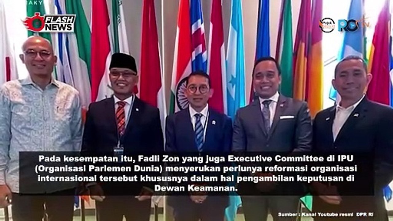 Fadli Zon Temui Presiden Majelis Umum PBB, Ini Tujuannya!