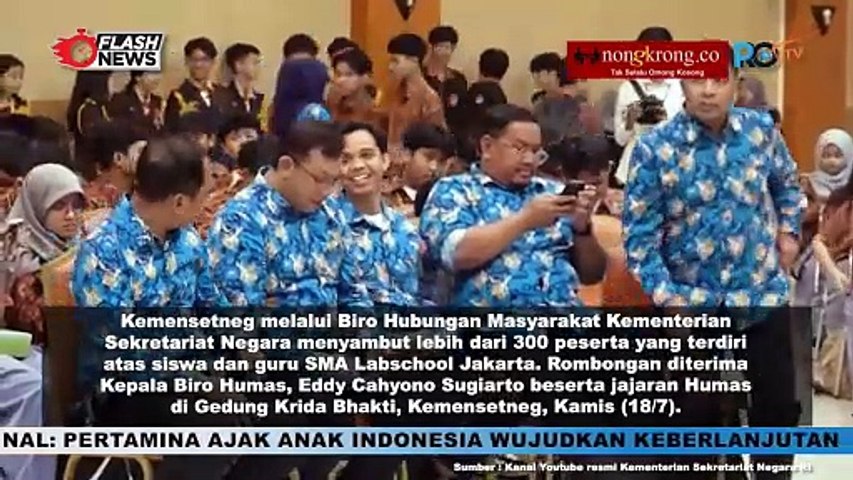 Gaungkan Perayaan HUT RI ke 79, Kemensetneg Terima Kunjungan SMA Labschool