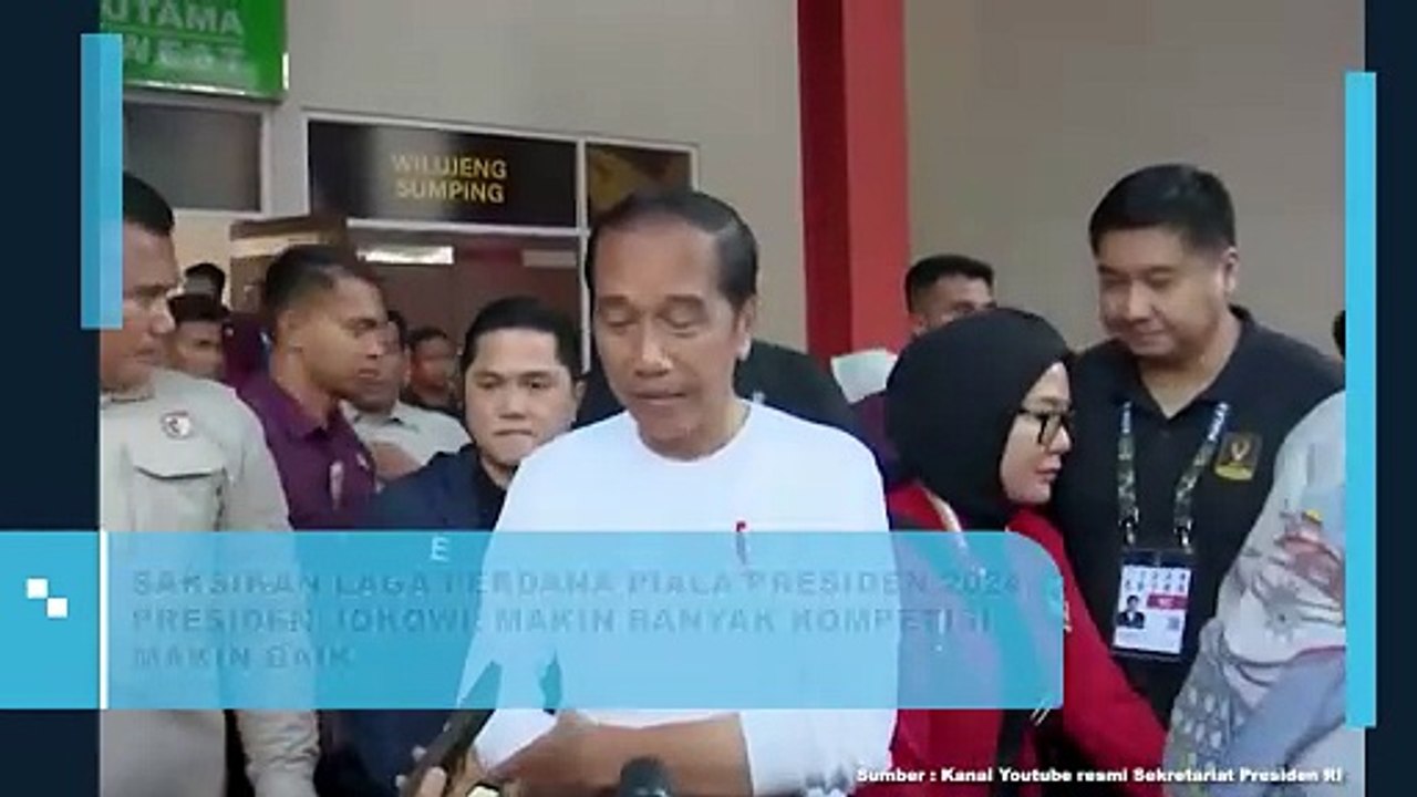 Saksikan Laga Perdana Piala Presiden 2024, Jokowi: Makin Banyak Kompetisi, Makin Baik