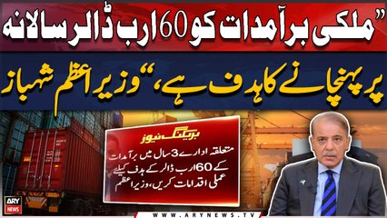 PM Shehbaz sets target to achieve 60 billion dollars in annual export