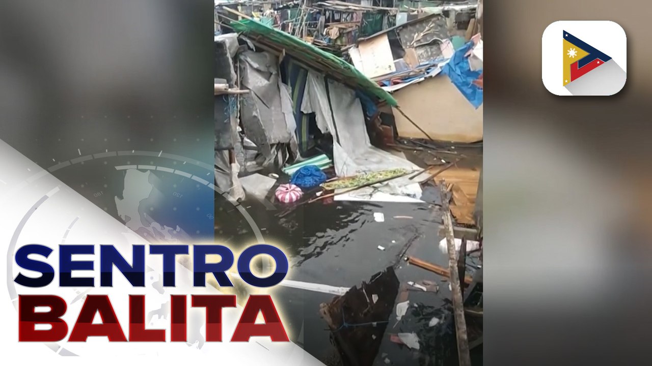 Ilang bahay sa Islang Puting Bato sa Tondo, Manila, gumuho dahil sa malakas na alon; Isang residente, sugatan