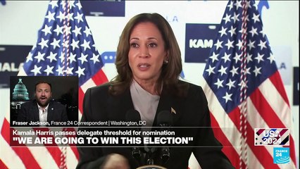Kamala Harris passes delegate threshold for nomination