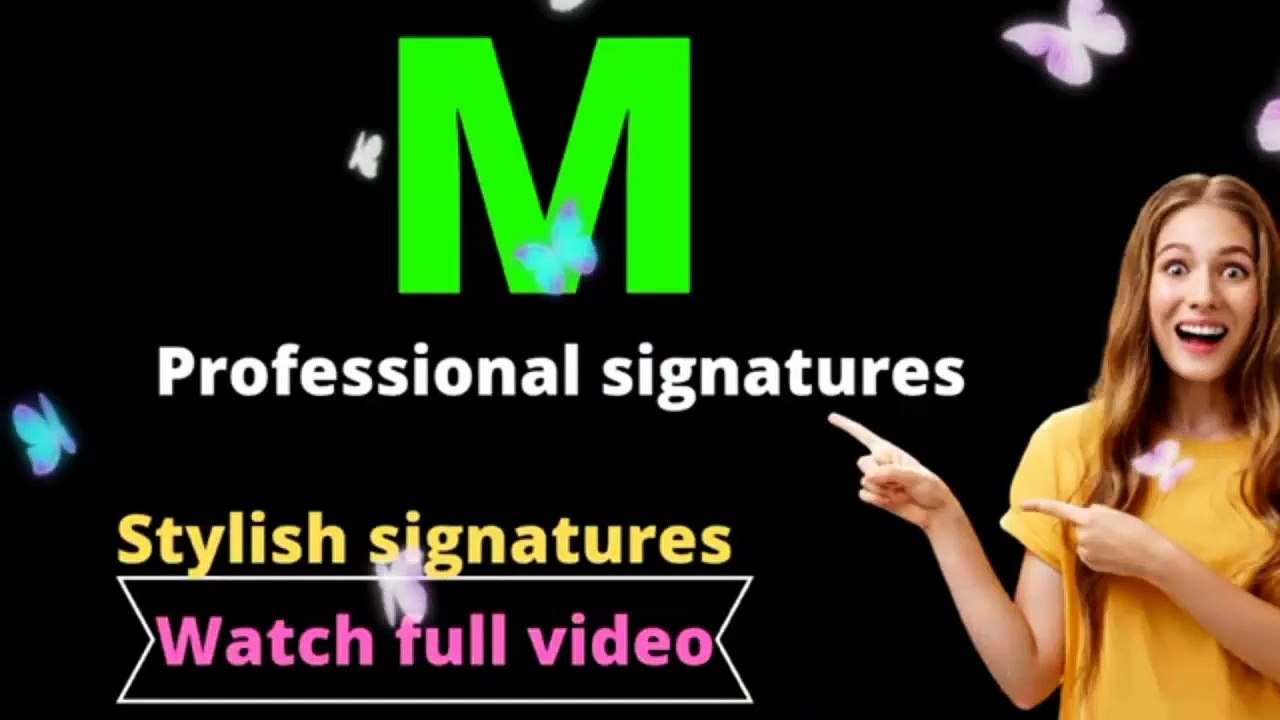 M signature style how to draw signature M