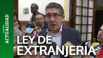 Download Video: Patxi López asegura que el PSOE no renuncia a la aprobación de la reforma de la Ley de Extranjería