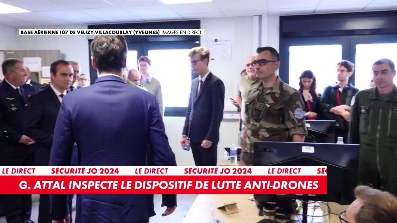 Gabriel Attal inspecte le dispositif de lutte anti-drones