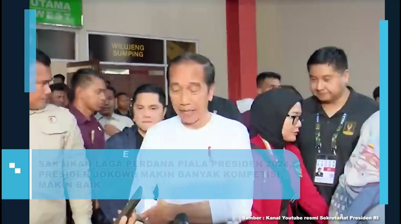 Nonton Laga Perdana Piala Presiden 2024, Jokowi: Makin Banyak Kompetisi, Makin Baik