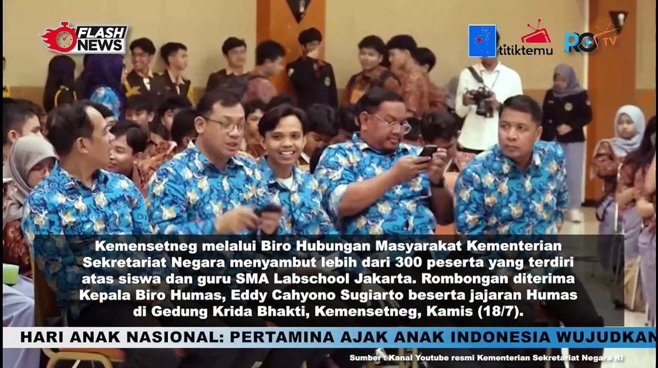 Gaungkan Perayaan HUT RI Ke-79 Kemensetneg Terima Kunjungan SMA Labschool Jakarta