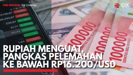 Rupiah Menguat, Pangkas Pelemahan ke Bawah Rp16.200USD