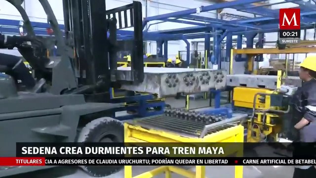 Ingenieros militares desarrollaron el durmiente monolítico para el tren Maya