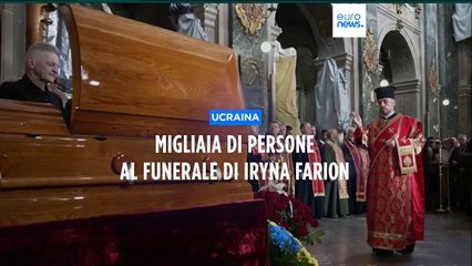 Ucraina, in migliaia ai funerali dell'ex deputata nazionalista Iryna Farion