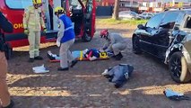 Grave acidente entre Megane e moto BMW é registrado na rodovia BR-369, em Cascavel