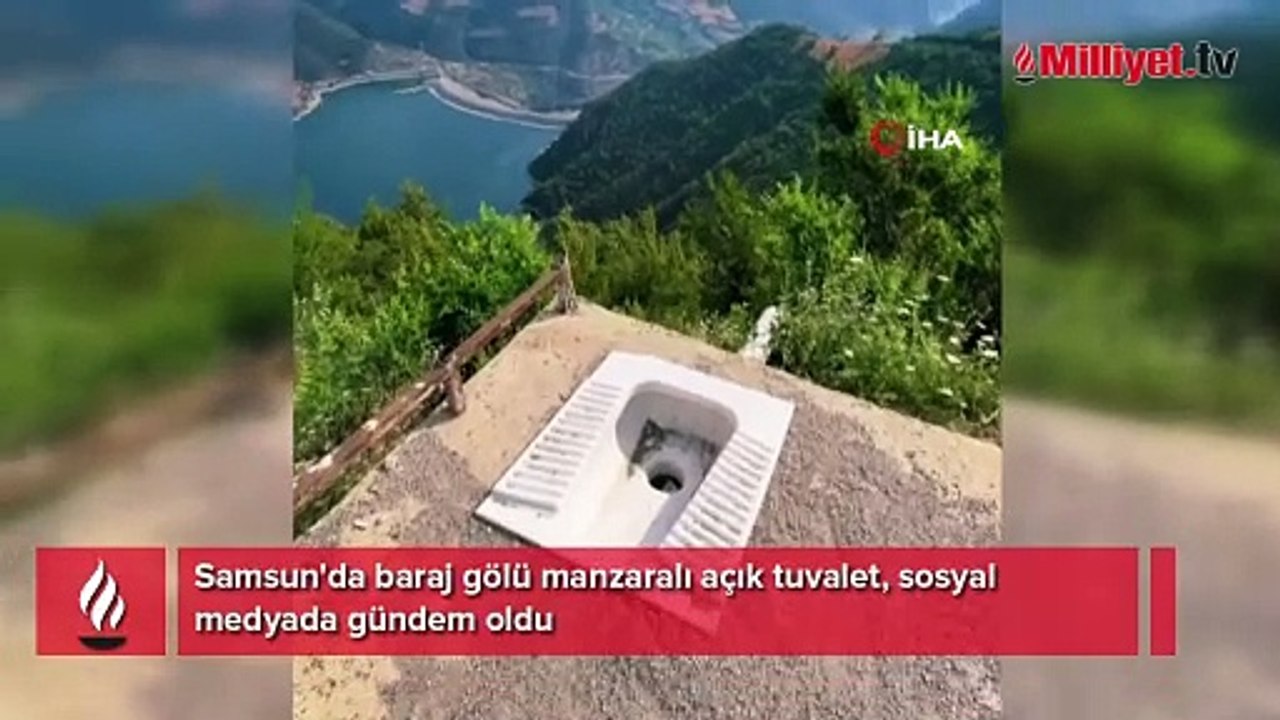 Bu da baraj manzaralı! Sosyal medya bu tuvaleti konuşuyor
