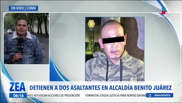 Detienen a dos asaltantes en la alcaldía Benito Juárez, CDMX