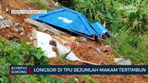 Hujan Deras TPU Sorong Longsor Sejumlah Makam Tertimbun