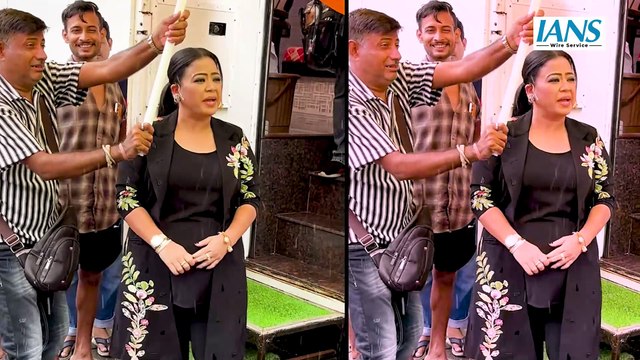 Bharti Singh exudes boss lady vibes, engages in fun banter with paps