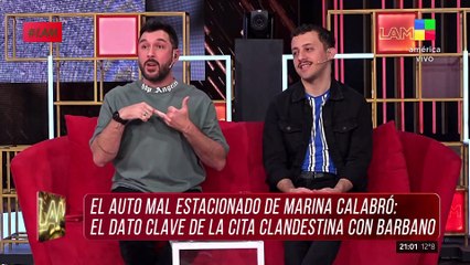Marina Clabro y Rolando Barbano descubiertos por un descuido