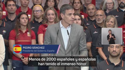 Télécharger la video: Pedro Sánchez recibe a los atletas olímpicos antes de ir a París