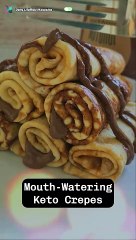 Mouthwatering #Keto Crepes. #healthyfood #flexibledietinglifestyle #ditchthediet