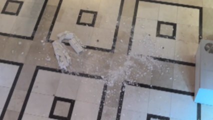 롯데월드타워 천장 구조물 추락...이용객 대피 / YTN