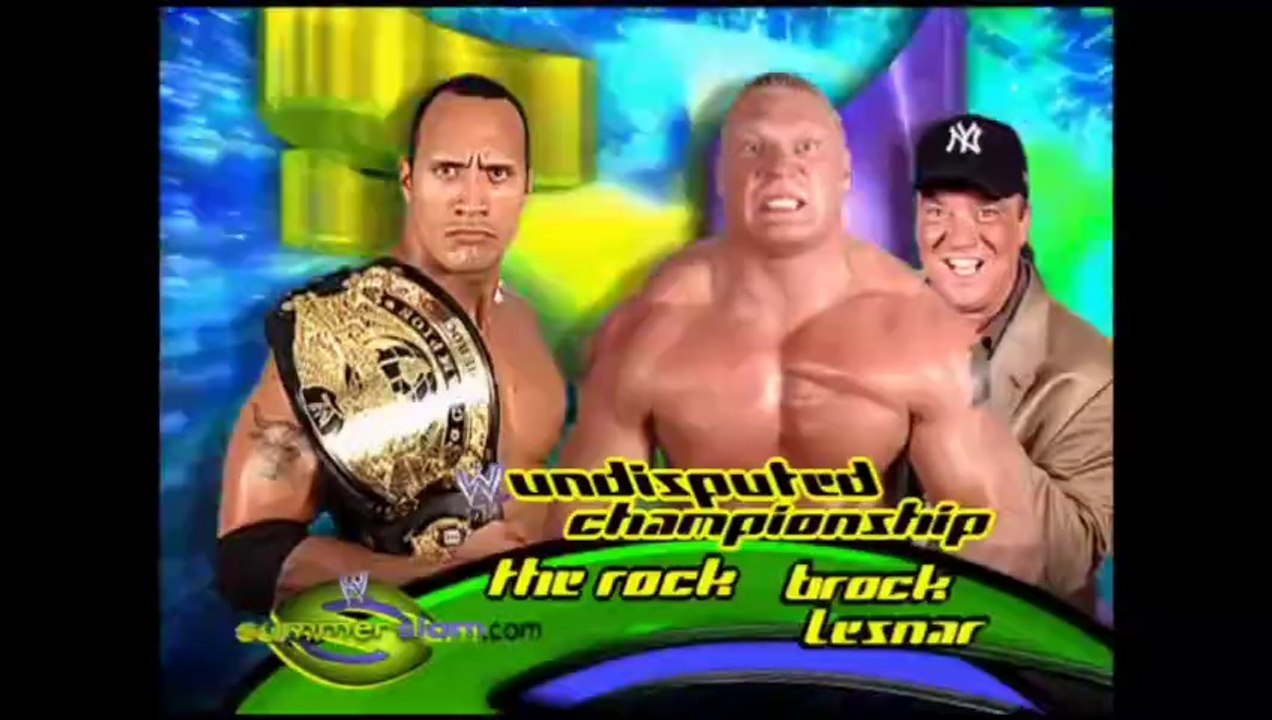 WWE SummerSlam 2002 - Brock Lesnar vs The Rock (WWE Undisputed Championship)