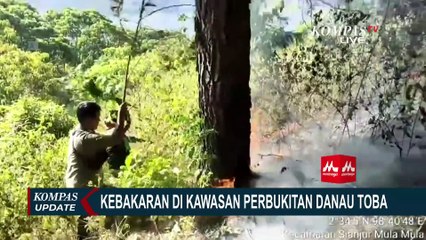 Kebakaran Terjadi di Kawasan Perbukitan Danau Toba Sumatera Utara