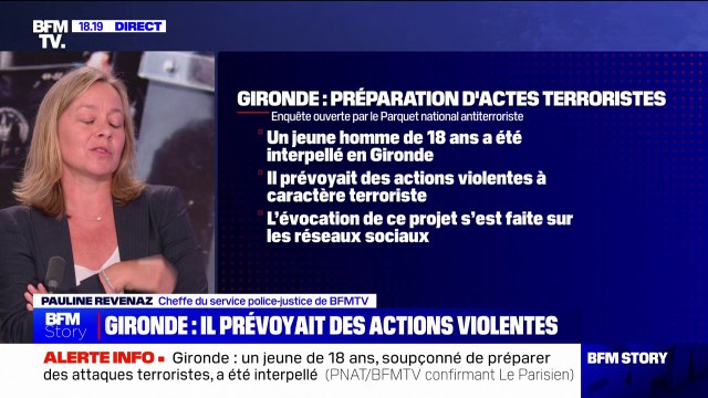 Gironde: un jeune homme de 18 ans soupçonné de préparer des attaques terroristes a été interpellé, il a été repéré sur les réseaux sociaux