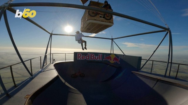 You Have to Check Out This Crazy Stunt! Riding a BMX Bike in the Sky!