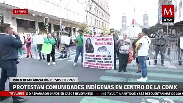 Comunidades indígenas realizan bloqueos en el Centro de CdMx, exigen regularización de sus tierras