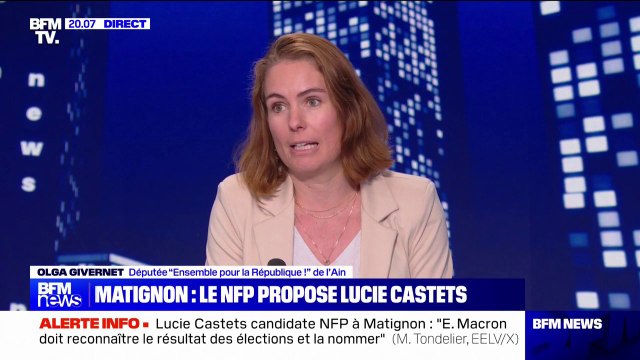 Lucie Castets, candidate du NFP à Matignon: Je ne suis pas sure que les Français attendent une application pure et simple du programme NFP , affirme Olga Givernet (Ensemble)