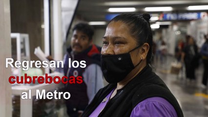 Retoman uso del cubrebocas en el Metro