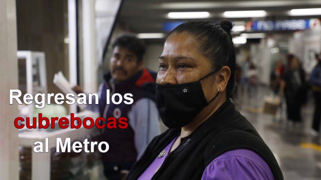 Retoman uso del cubrebocas en el Metro