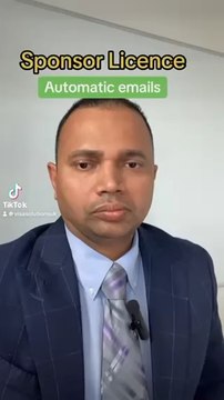 Sponsor Licence Automated Acknowledgment emails for Documents