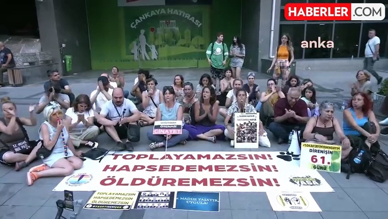 Hayvan Hakları Savunucuları Ankara'da Eylem Yaptı