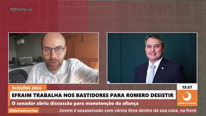 Nos bastidores, Efraim Filho trabalha pela manutenção da aliança entre Romero e Bruno em Campina