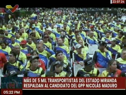 Transportistas del estado Miranda ratifican su respaldo al candidato presidencial Nicolás Maduro