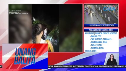 Kotse, nahagip ng tren ng PNR | Unang Balita