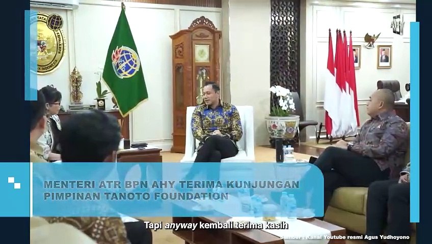 Menteri ATR BPN AHY Terima Kunjungan Pimpinan Tanoto Foundation