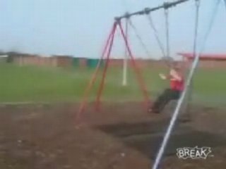 Kid Snaps Arm Jumping Off Swing