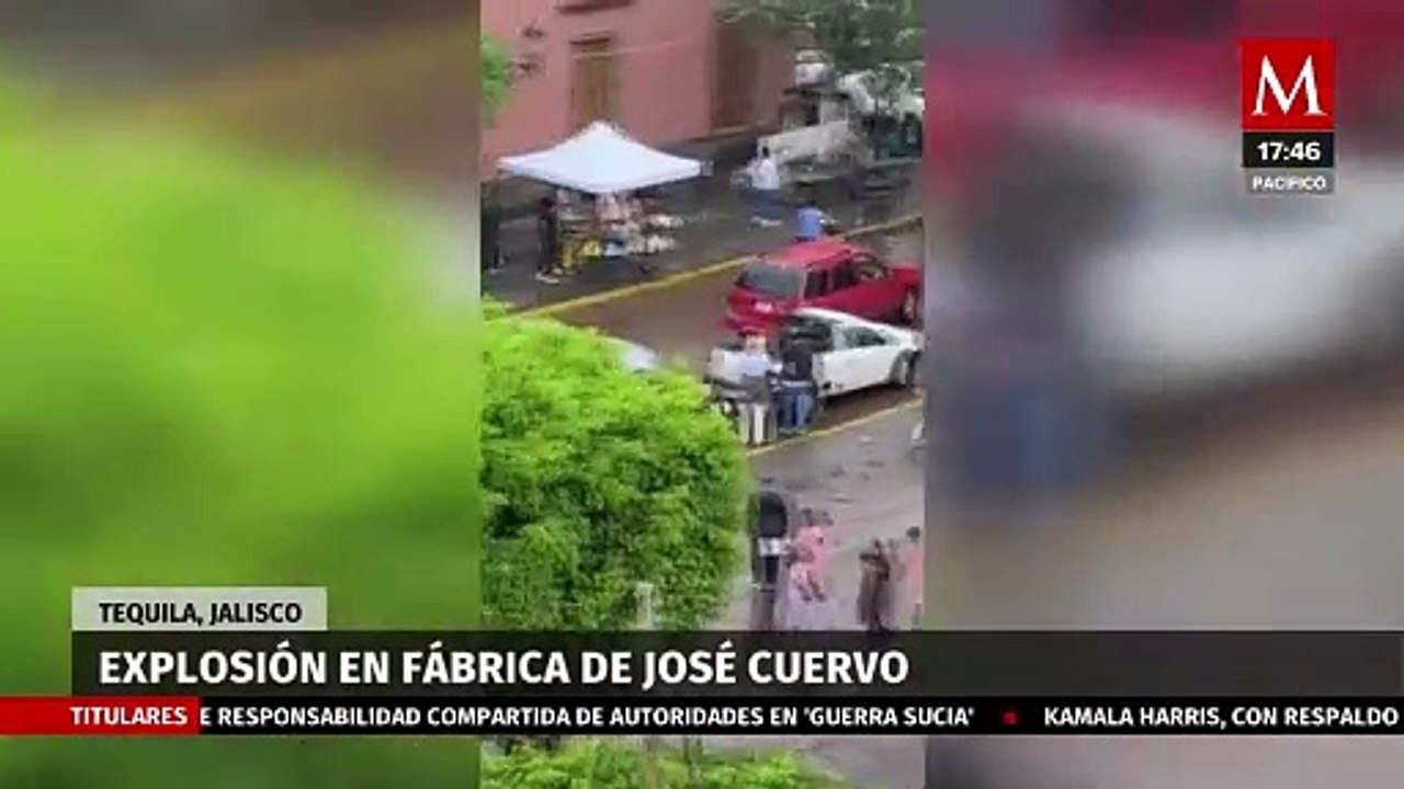 Incendio desatado por explosión en fábrica de tequila José Cuervo
