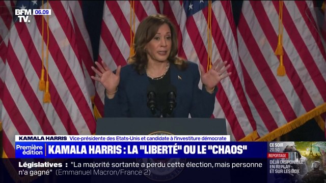 Kamala Harris tacle Donald Trump de vouloir faire reculer les États-Unis